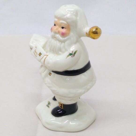 Santa "North Pole Mail" Ceram Salt Shaker Holly Holiday Rare Hard to Find VTG - Picture 2 of 8
